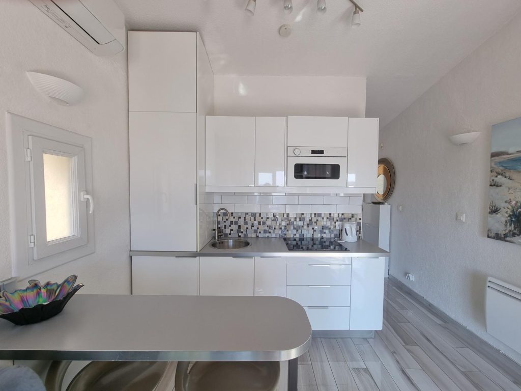 Fully equipped kitchen with a fridge / freezer, microwave etc.