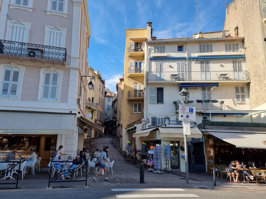 The apartment is located in the yellow building on the third floor