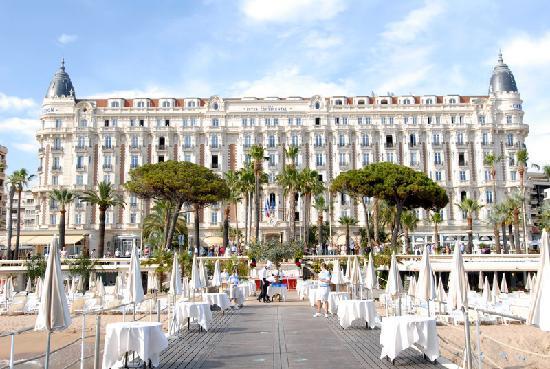 Famous Carlton Cannes hotel is 15 mins walk from the apartment along La Croisette